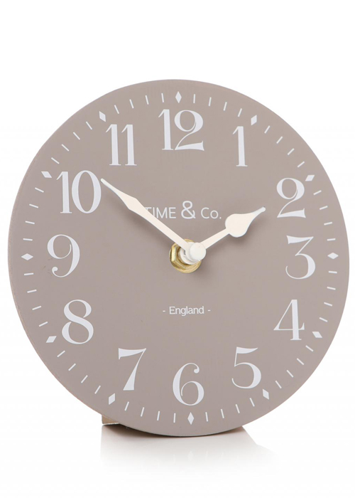 Light Grey Wooden Mantel Clock