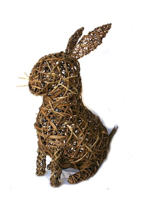 Rustic Hare Wicker Garden Decoration