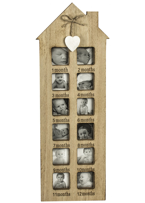 SBF0012 First Year Heart House Shape Photo Frame
