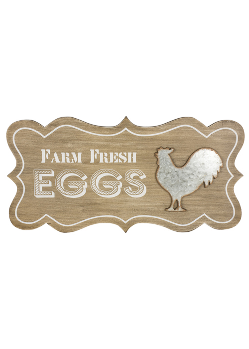 SYD017_1 Country Style Farm Fresh Eggs Wooden Sign