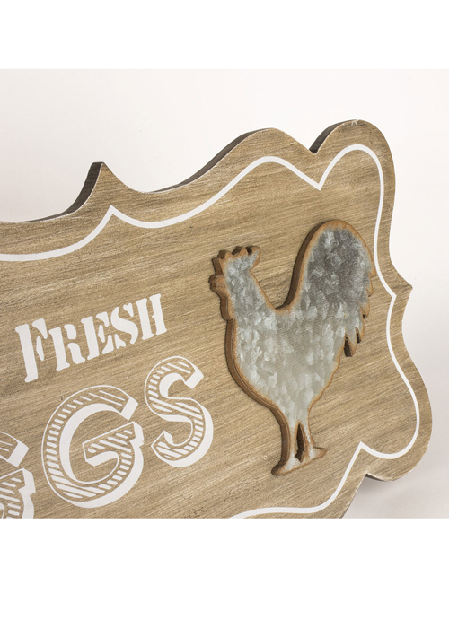 SYD017_2 Country Style Farm Fresh Eggs Wooden Sign