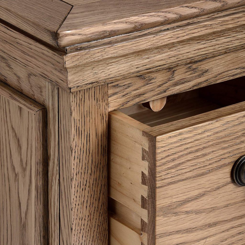 18103-a Natural Oak 2 Drawer Bedside Table