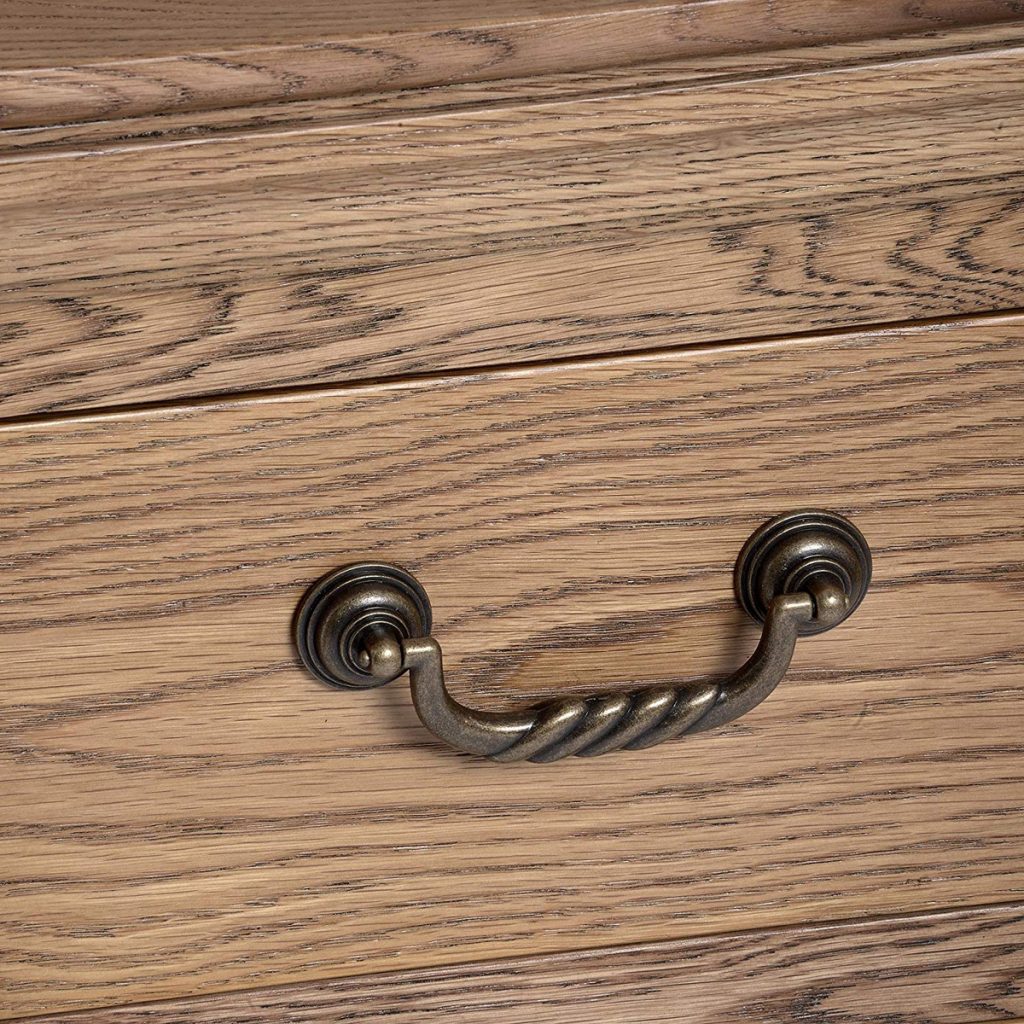 18103-b Natural Oak 2 Drawer Bedside Table