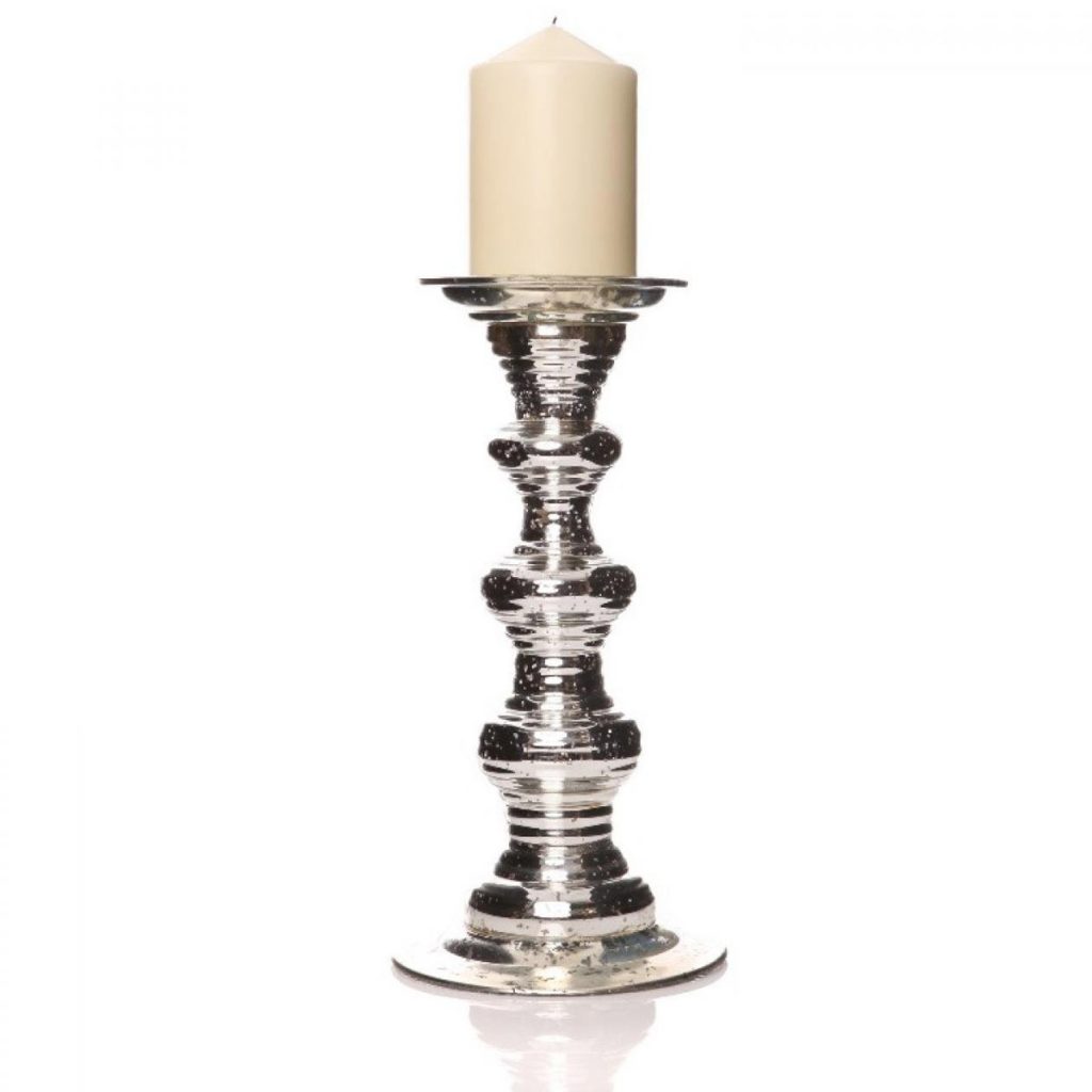 93909_ Shaped Glass Pillar Candle Stick Holder