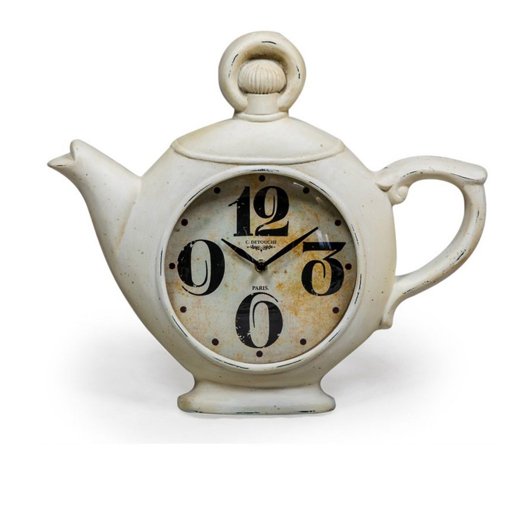 ET200 Vintage Style WhiteTea Pot Wall Clock