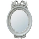 miw-048-wh_1 Antique Style White Floral Wall Oval Mirror
