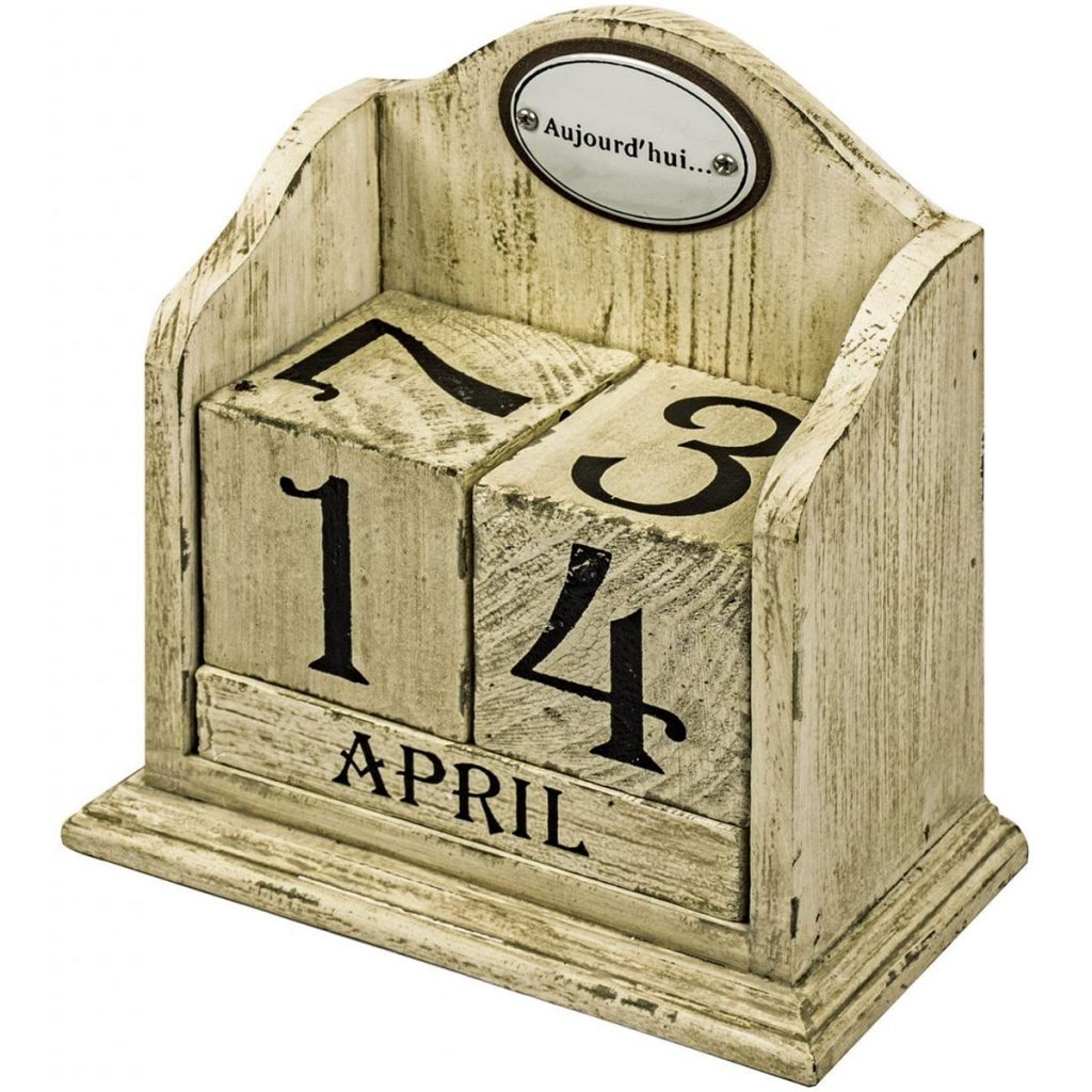 French Vintage Cream Perpetual Calendar