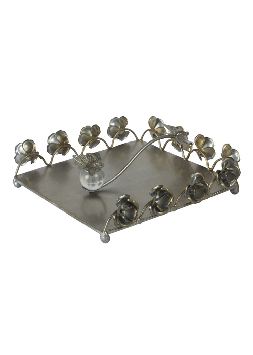 QWY003_Butterfly Grey Metal Napkin Holder
