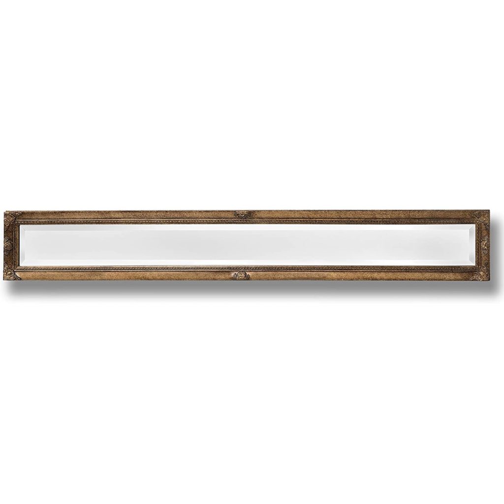 Tall Antique Gold Narrow Wall Mirror b