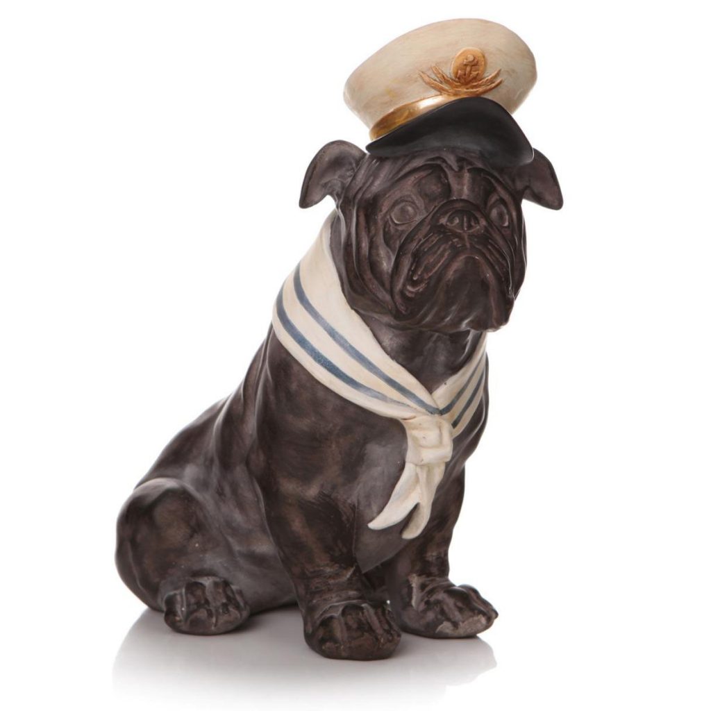 Bulldog Dog Sailor Brown Ornament