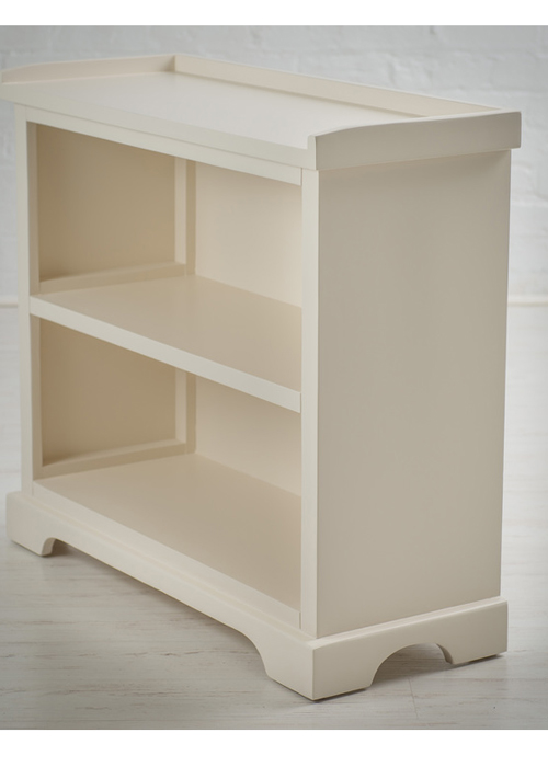 Country White Wooden Low Bookcase b