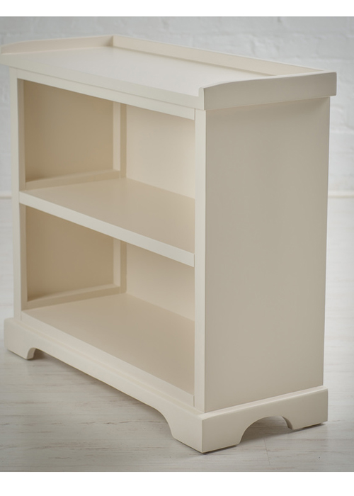 Country White Wooden Low Bookcase b Interior Flair