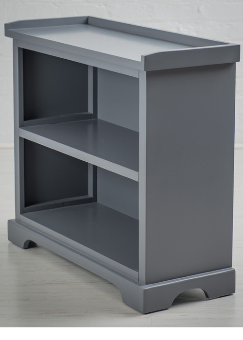 French Country Grey Bookcase Shelving Unit a