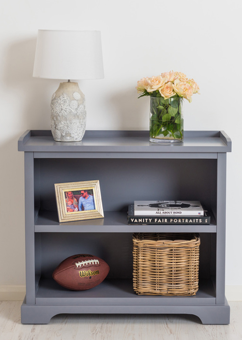 French Country Grey Bookcase Shelving Unit