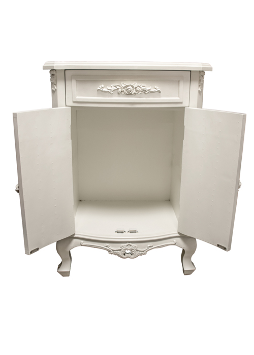 PLS049_7_Ornate White Rose Cupboard Cabinet