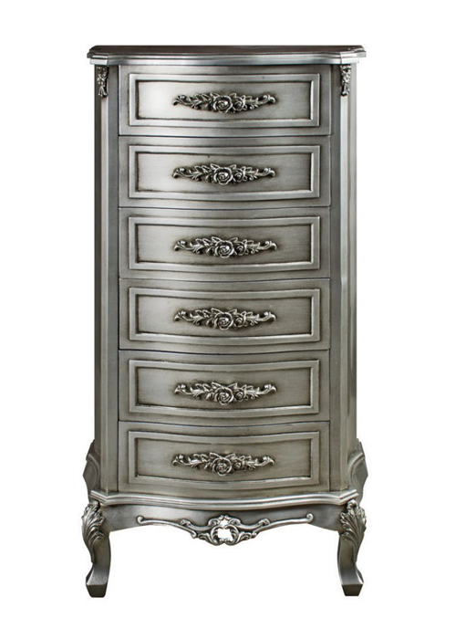 PLS131_Silver Rose Tall Boy 6 Drawer Unit