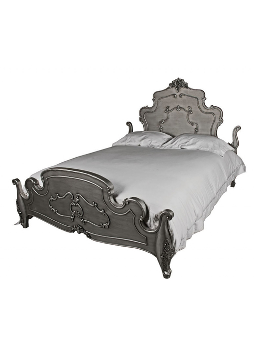 PLS134_Silver Rose King Size Bed Frame