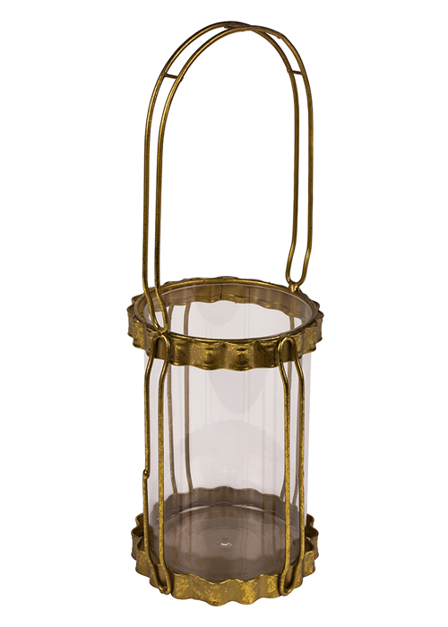 QEL037_Jam Jar Gold Candle Lantern