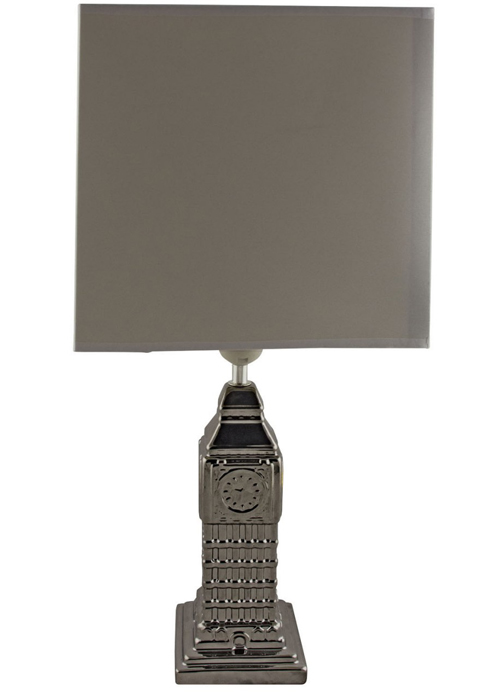 TYA006_London Big Ben Silver Grey Table Lamp