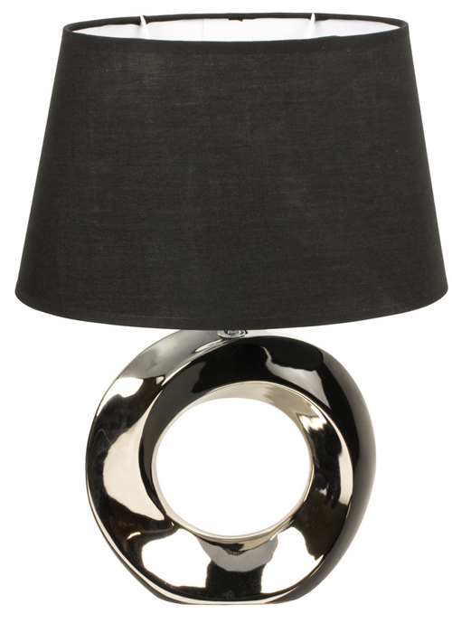 WUD017_Contemporary Grey Chrome Table Lamp