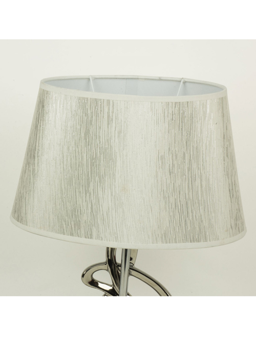 WUD019_2_Contemporary Grey Silver Chrome Table Lamp