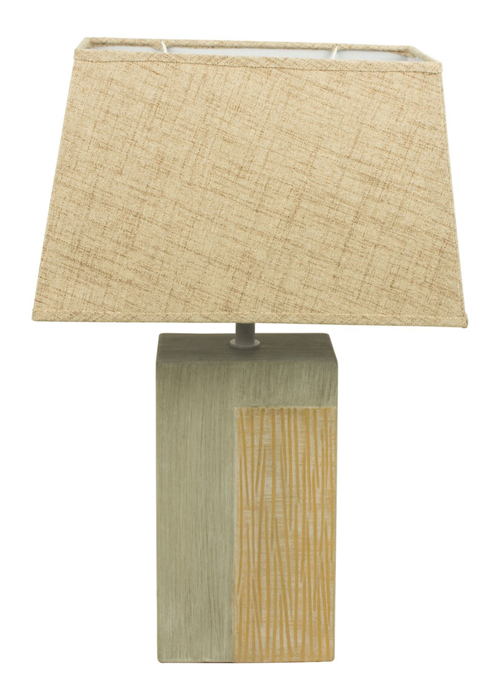 WUD020__Contemporary Grey Beige Table Lamp