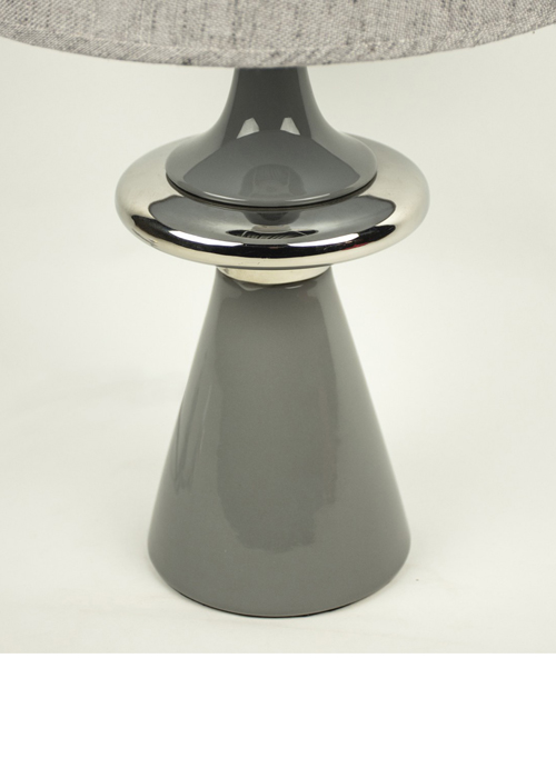 WUD021_1_Contemporary Grey Silver Ceramic Table Lamp