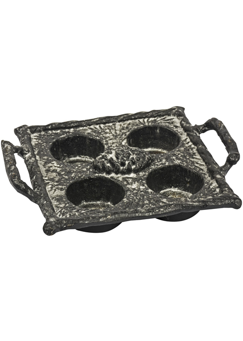 XHD071_Rustic Cast Iron Pine Cone Candle Tray
