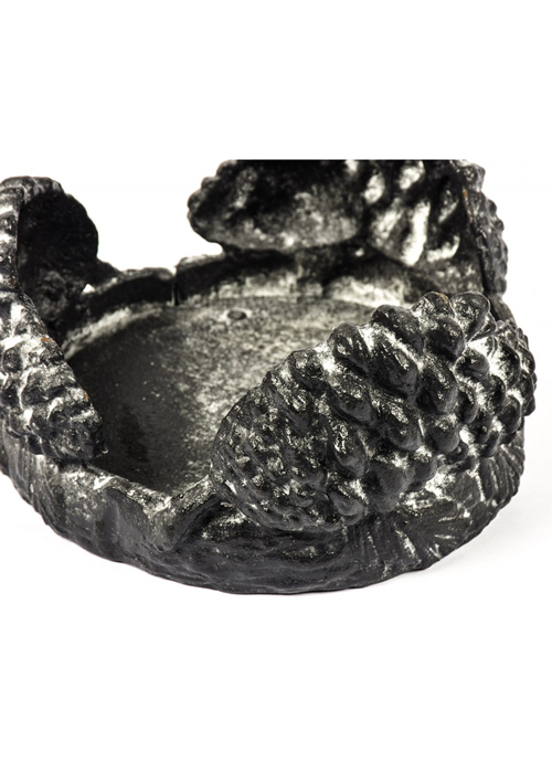 XHD075_2_Cast Iron Pine Cone Candle Stick Holder