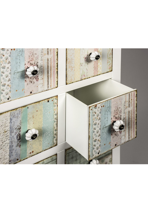 XJP001_6_Vintage Style Floral White Blue Drawers