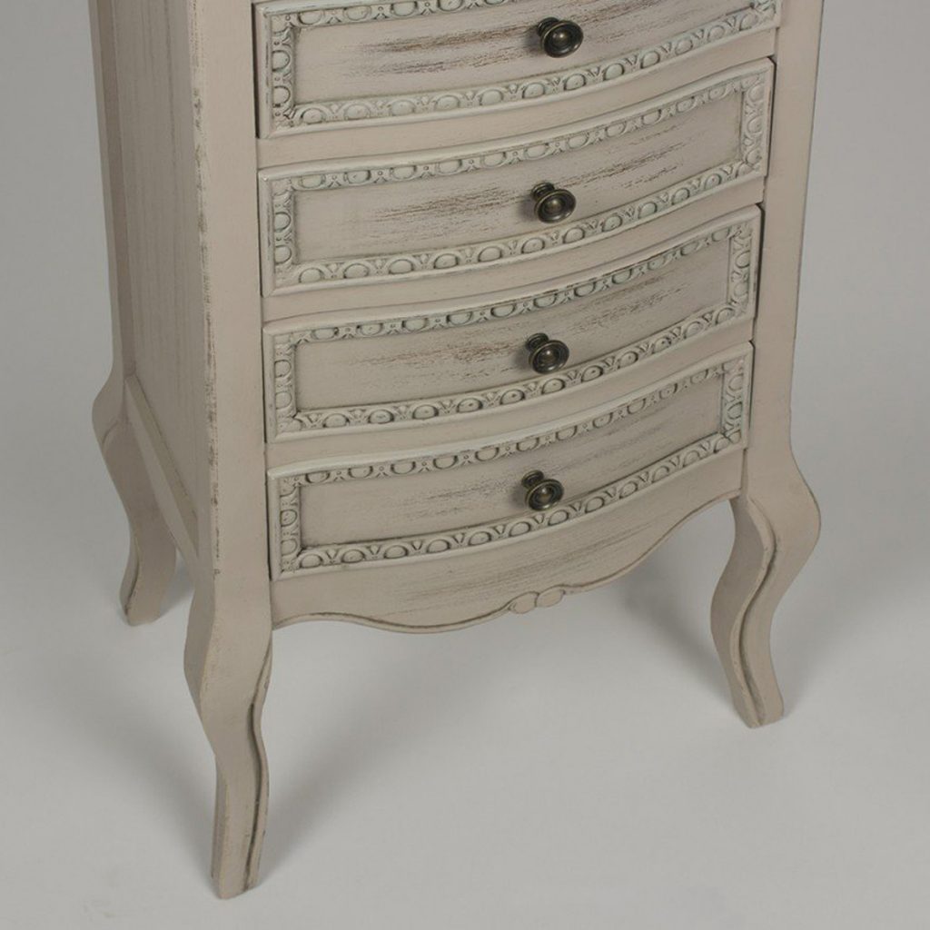 ZJW104_3_French Country Grey Chest 5 Drawers