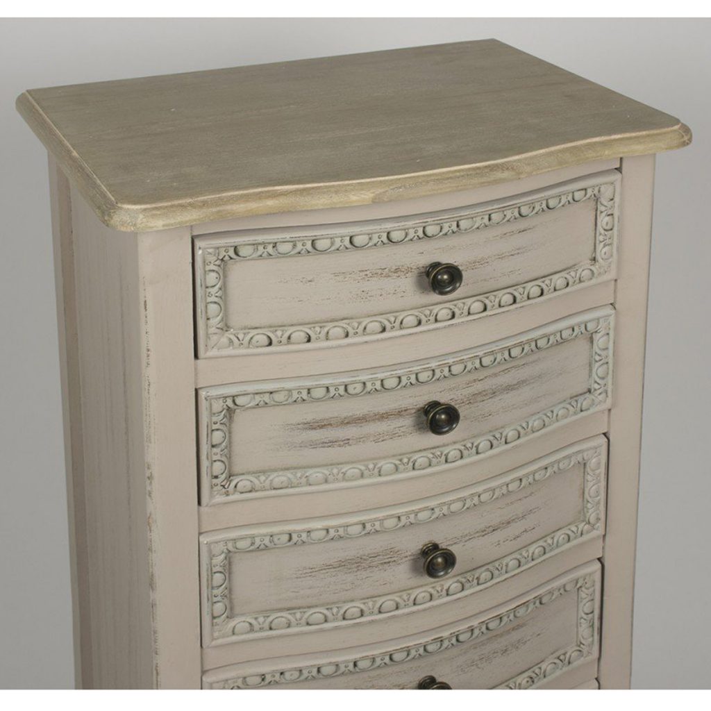 ZJW104_4_French Country Grey Chest 5 Drawers