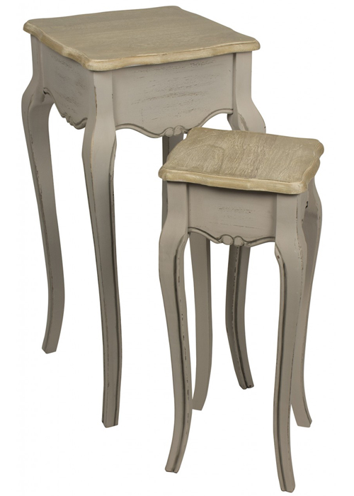 ZJW109_French Country Grey Brown Nested Tables