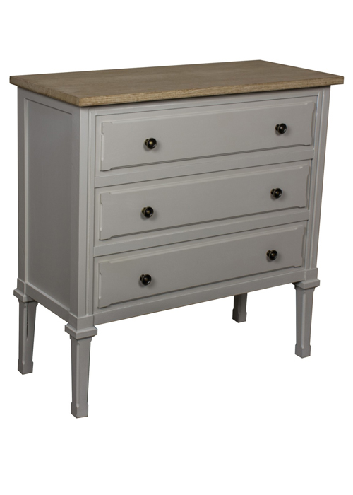 ZJW160_2 Country Style Grey Chest of Drawers