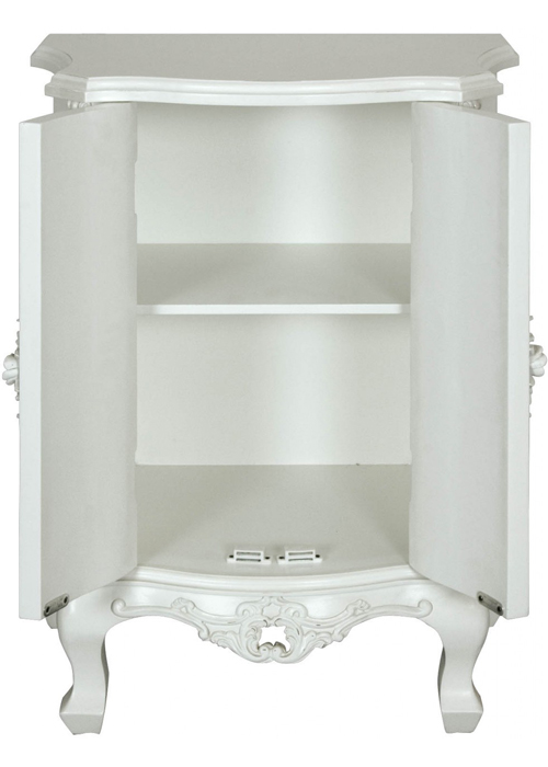 pls046-2_Ornate White Rose Cupboard Cabinet