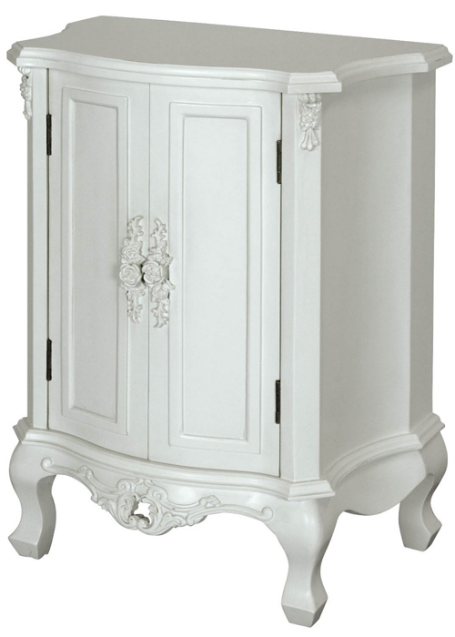 pls046-3_Ornate White Rose Cupboard Cabinet
