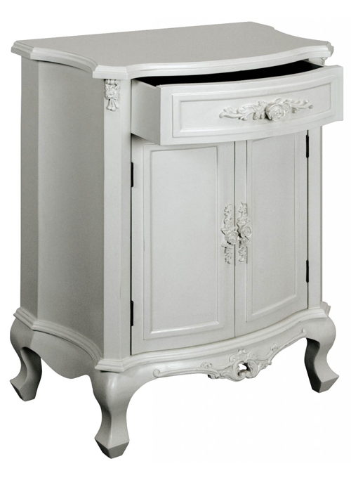 pls049-6_Ornate White Rose Cupboard Cabinet