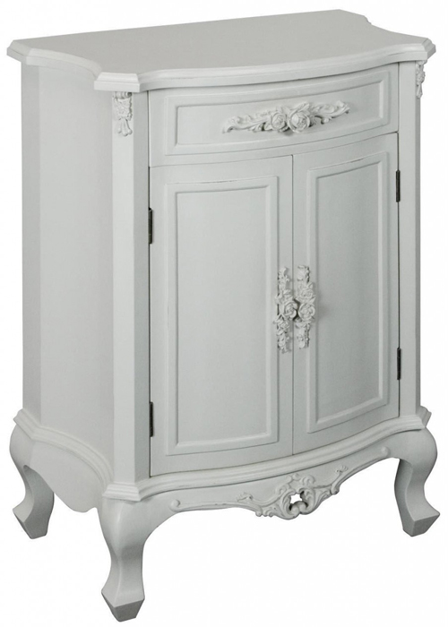 pls049-a Ornate White Rose Cupboard Cabinet