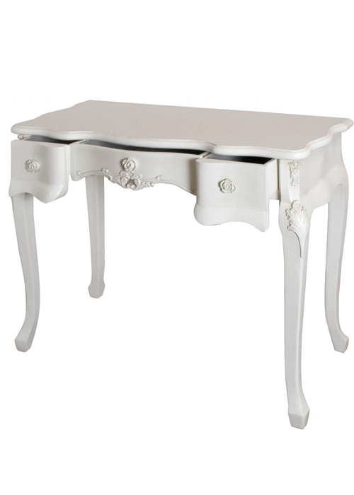 pls053-table-2_White Rose Dressing Table with Mirror and Stool