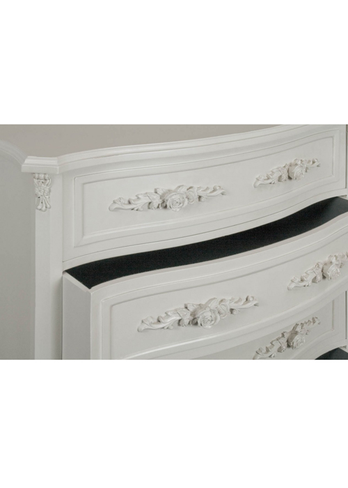 pls057-5_White Rose Storage Chest 4 Drawer Unit