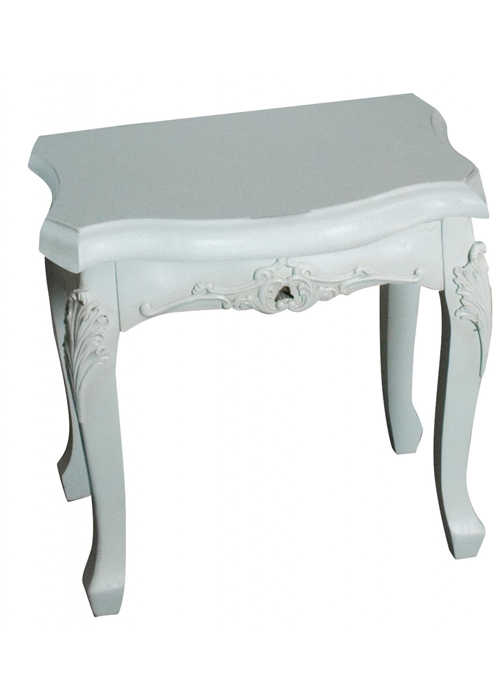 pls059_White Rose Dressing Table with Mirror and Stool