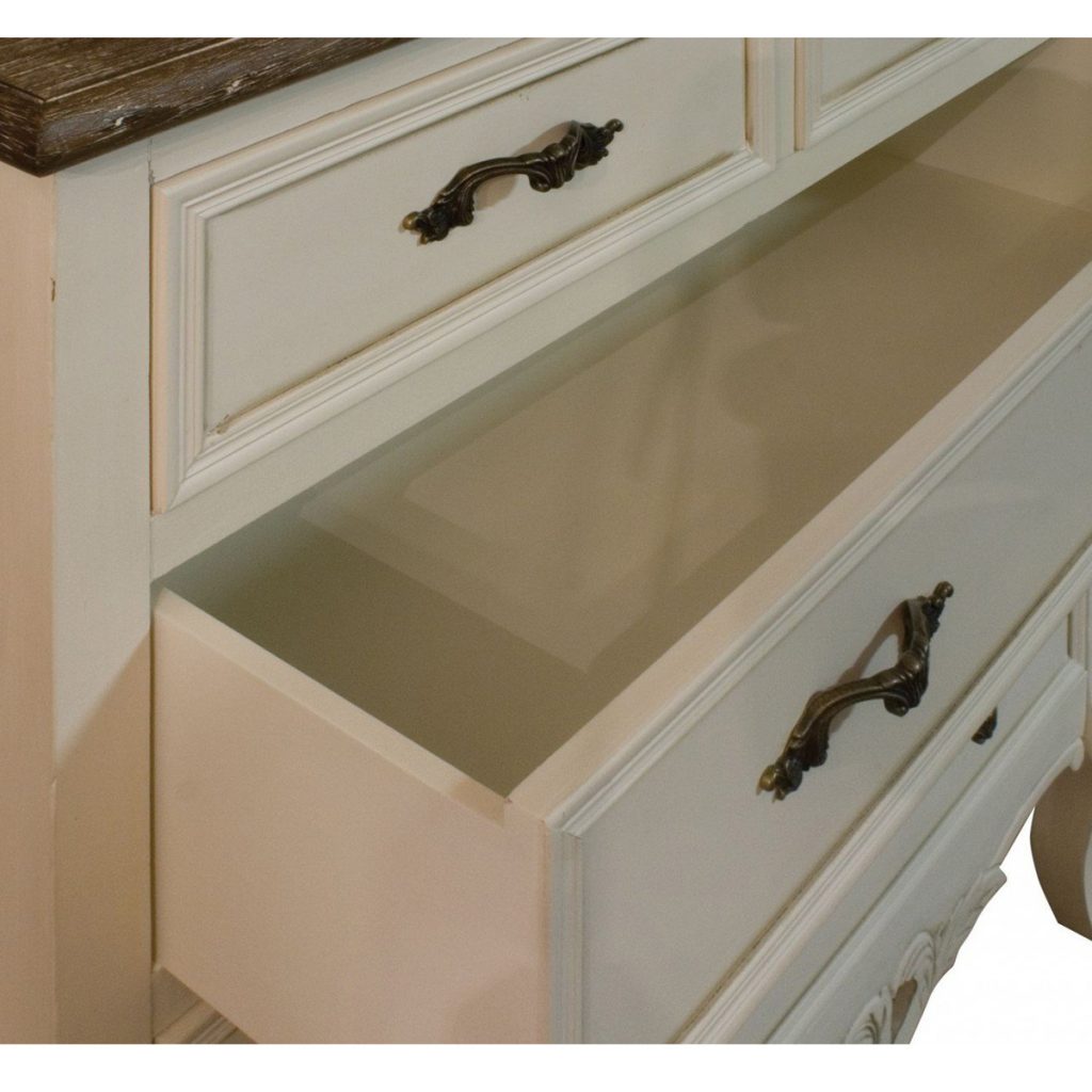 zjw008-detail-4_French Country Cream Chest 5 Drawers
