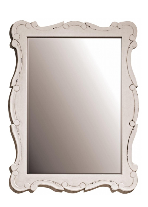 Shabby Chic White Grey Wall Mirror