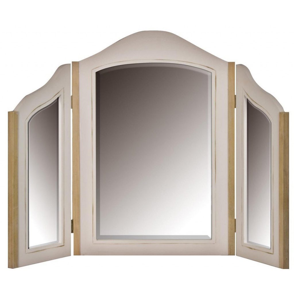 zjw076_Shabby Chic White Dressing Table Mirror