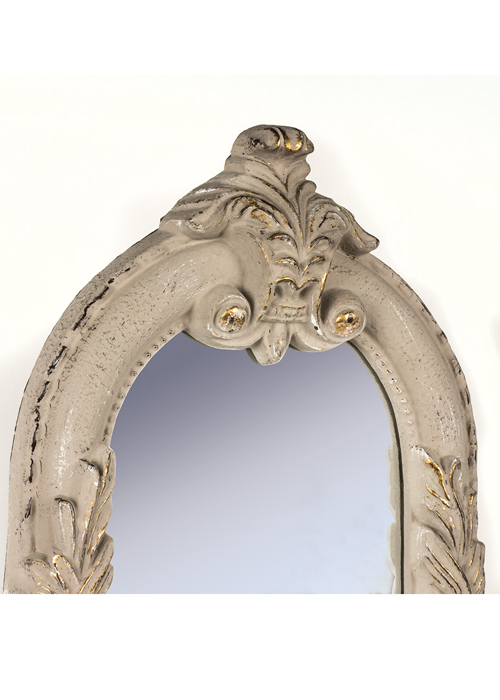 SNQ070_1_Antique Style Cream Gold Wall Mirror