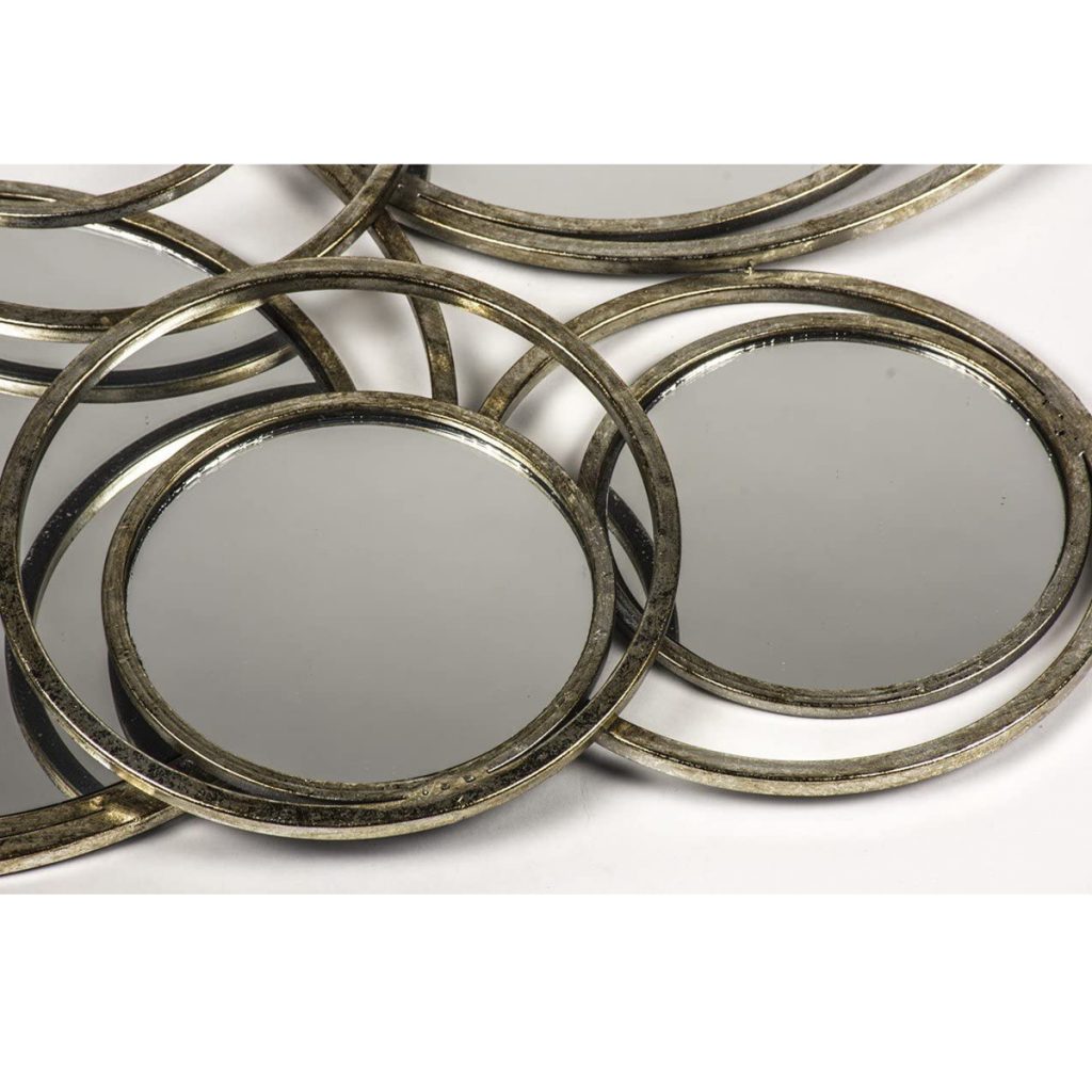SYD010_2_Antique Gold Bronze Circles Wall Mirror