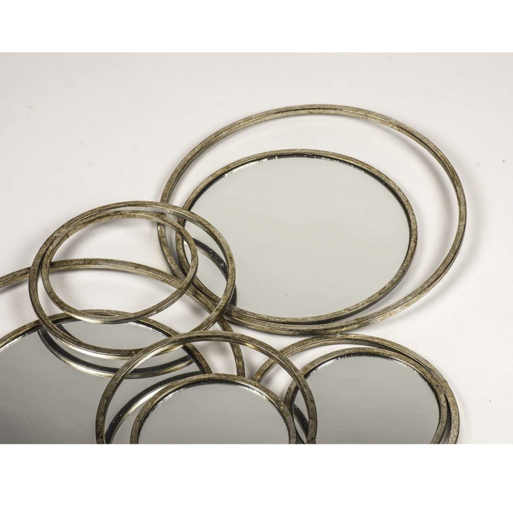 SYD010_3_Antique Gold Bronze Circles Wall Mirror