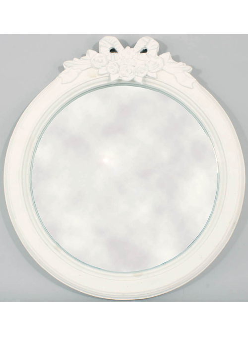 Shabby Chic Fl Ribbon White Mirror
