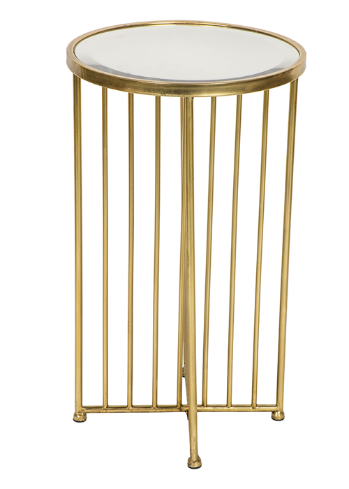 MNX294_1_Art Deco Style Gold Metal Mirror Table