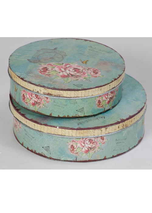 NYC098_1_Vintage Floral Rose Butterfly Storage Tins